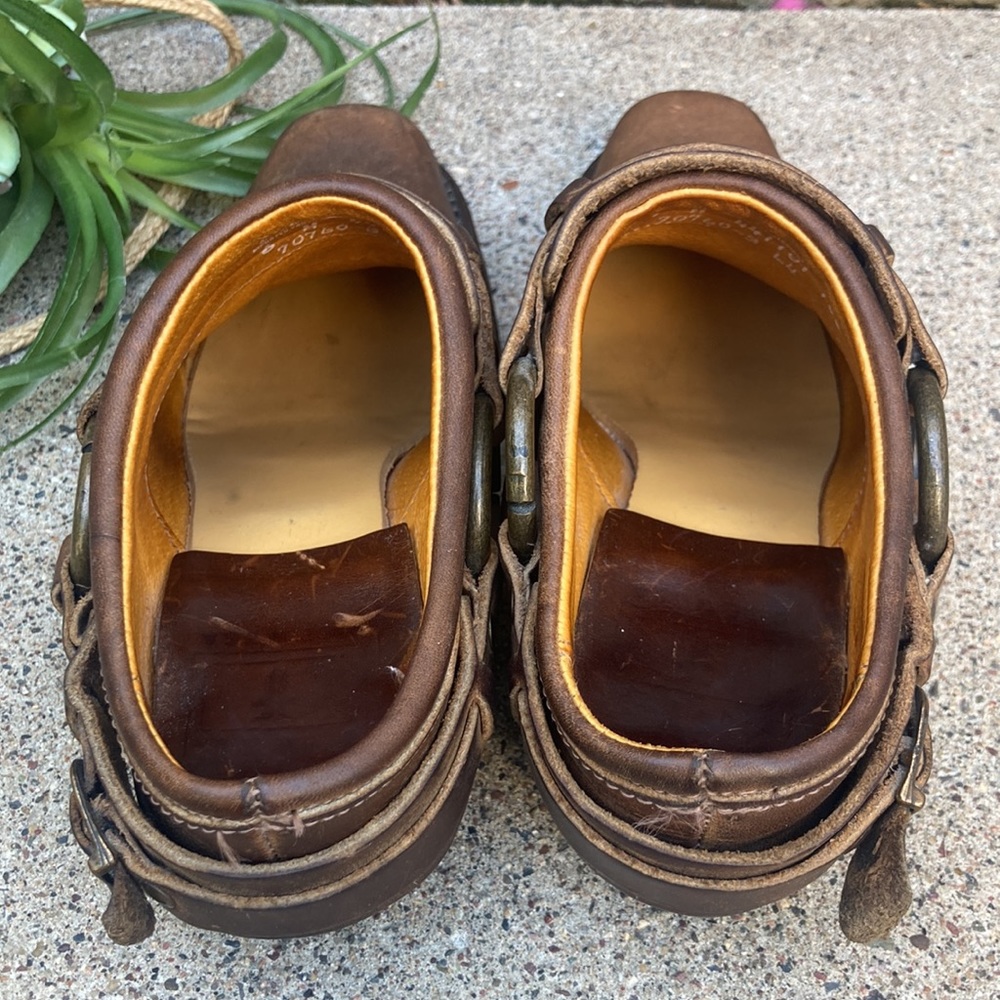 ☀️ Frye Harness Brown Leather Mules/ Clogs - Picture 8 of 16